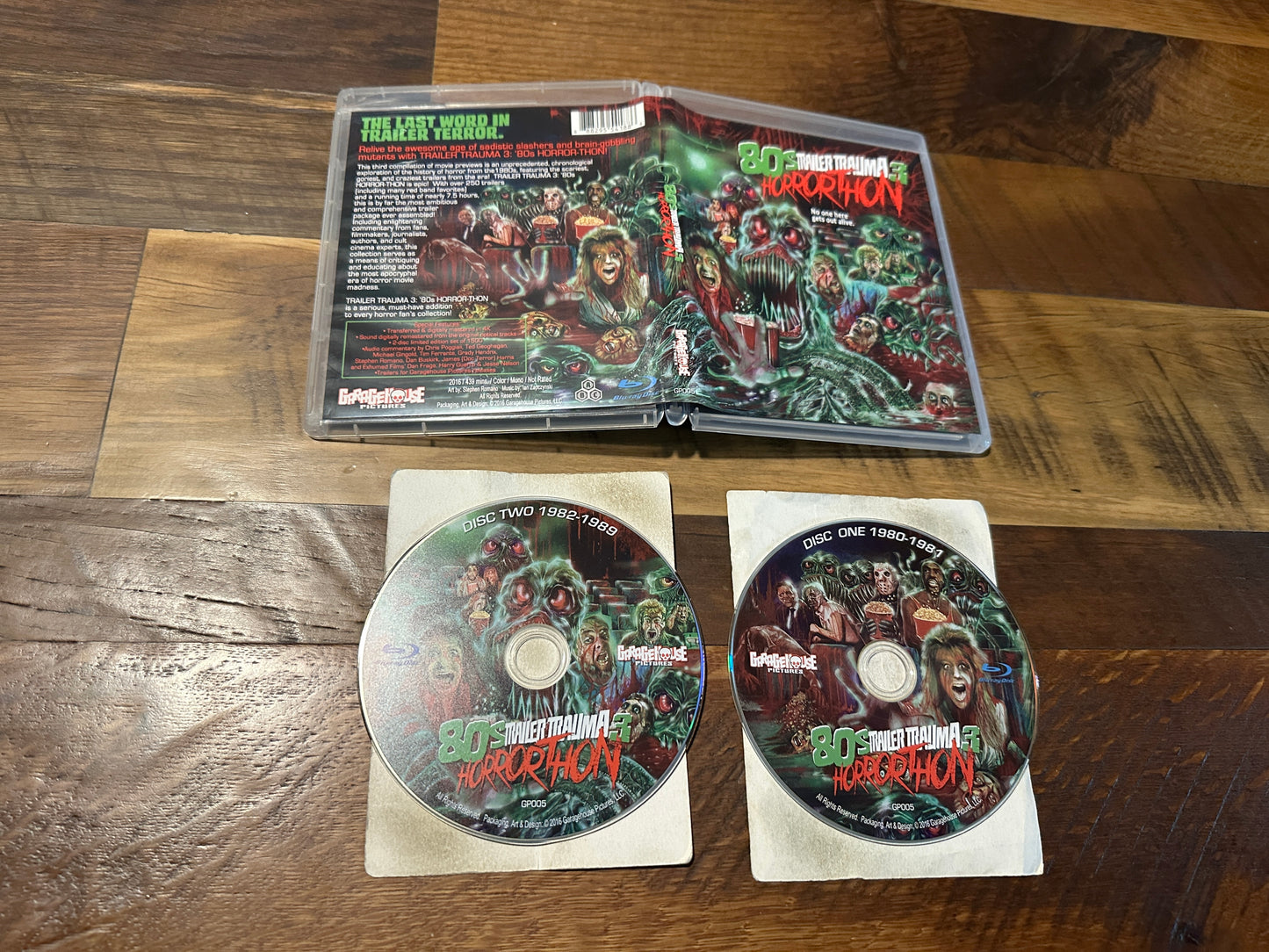 80’s Trailer Trauma 3 Horrorthon (Blu ray, Garagehouse, Over 250 Trailers)