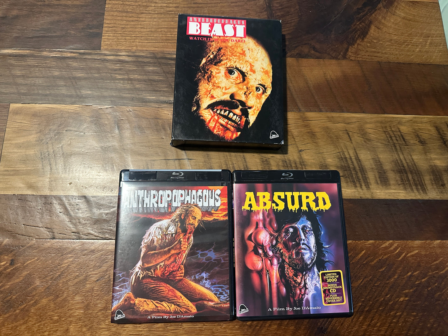 Anthropophagous Beast & Absurd Blu ray, Boxset, Severin Films, OOP)