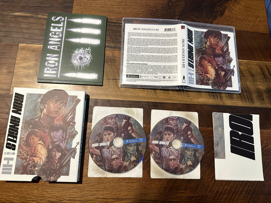 Iron Angels I-III (1-3) Blu ray-Vinegar Syndrome-Slipcase-Poster-
