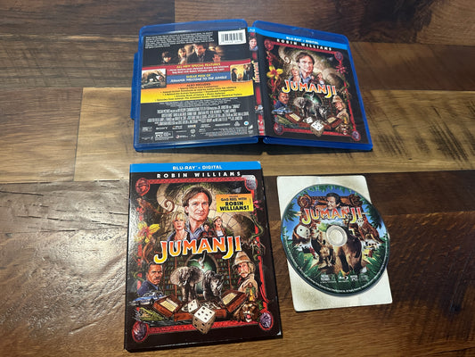 Jumanji (Blu ray, Sony Pictures, Robin Williams, Rare Slipcover, No Digital)