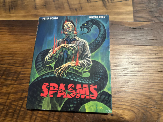 Spasms Blu ray-Code Red-Slipcover-Oliver Reed Classic-NEW-