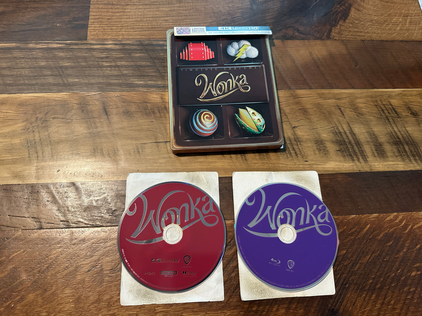 Wonka (4K Ultra HD, Steelbook, Warner Bros, Limited Edition, No Digital)
