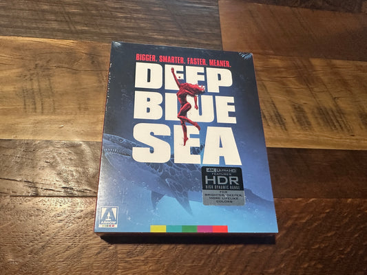 Deep Blue Sea (4K Ultra HD, Arrow Video, Limited Ed, Slipcover, NEW)