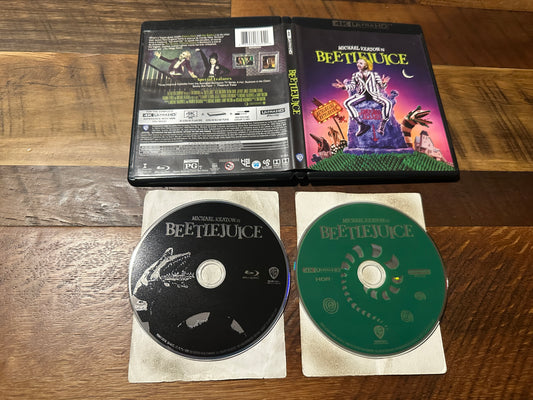 Beetlejuice (4K Ultra HD/Blu ray, Warner Bros, 2 Disc, Tim Burton, No Digital)