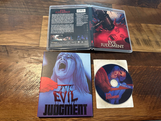 Evil Judgement Blu ray-Vinegar Syndrome-Slipcover-80’s Horror-