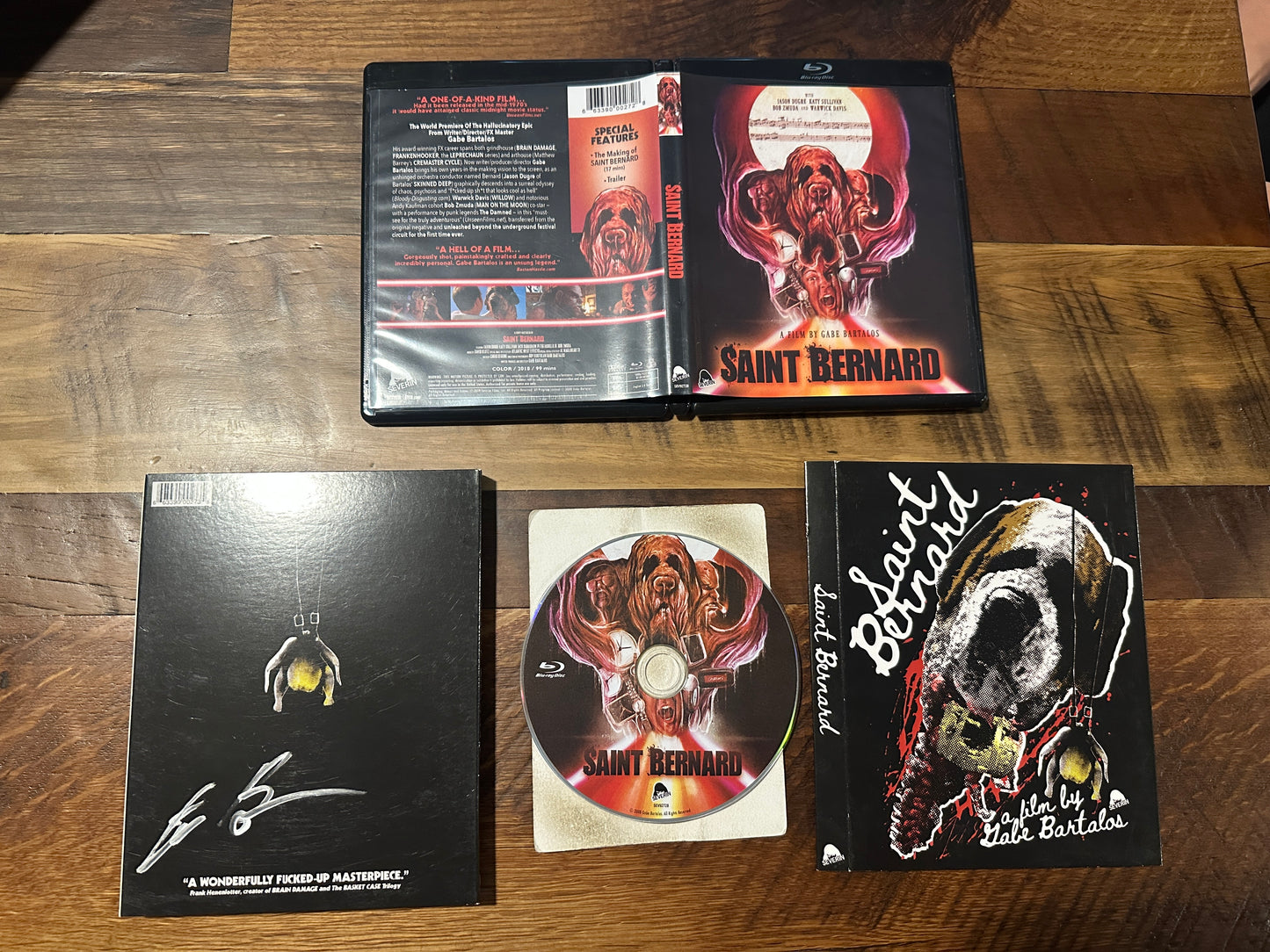 Saint Bernard (Blu ray, Severin Films, 2018 Horror, Rare Signed Slipcover)