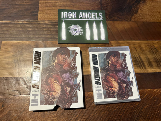 Iron Angels I-III (1-3) (Blu ray, Vinegar Syndrome, Slipcase, Poster, NEW)