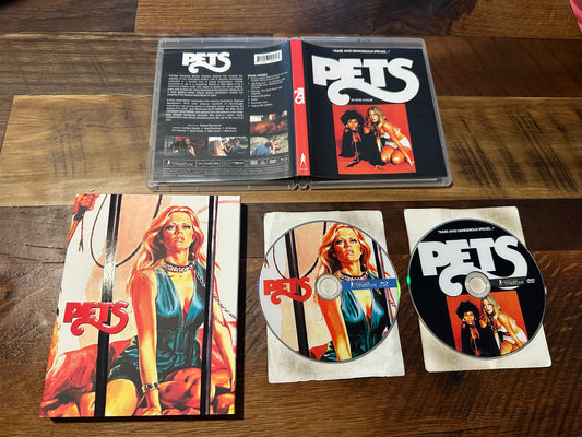 Pets (Blu ray/DVD, Vinegar Syndrome, OG Slipcover, 2 Disc, 70’s Classic)