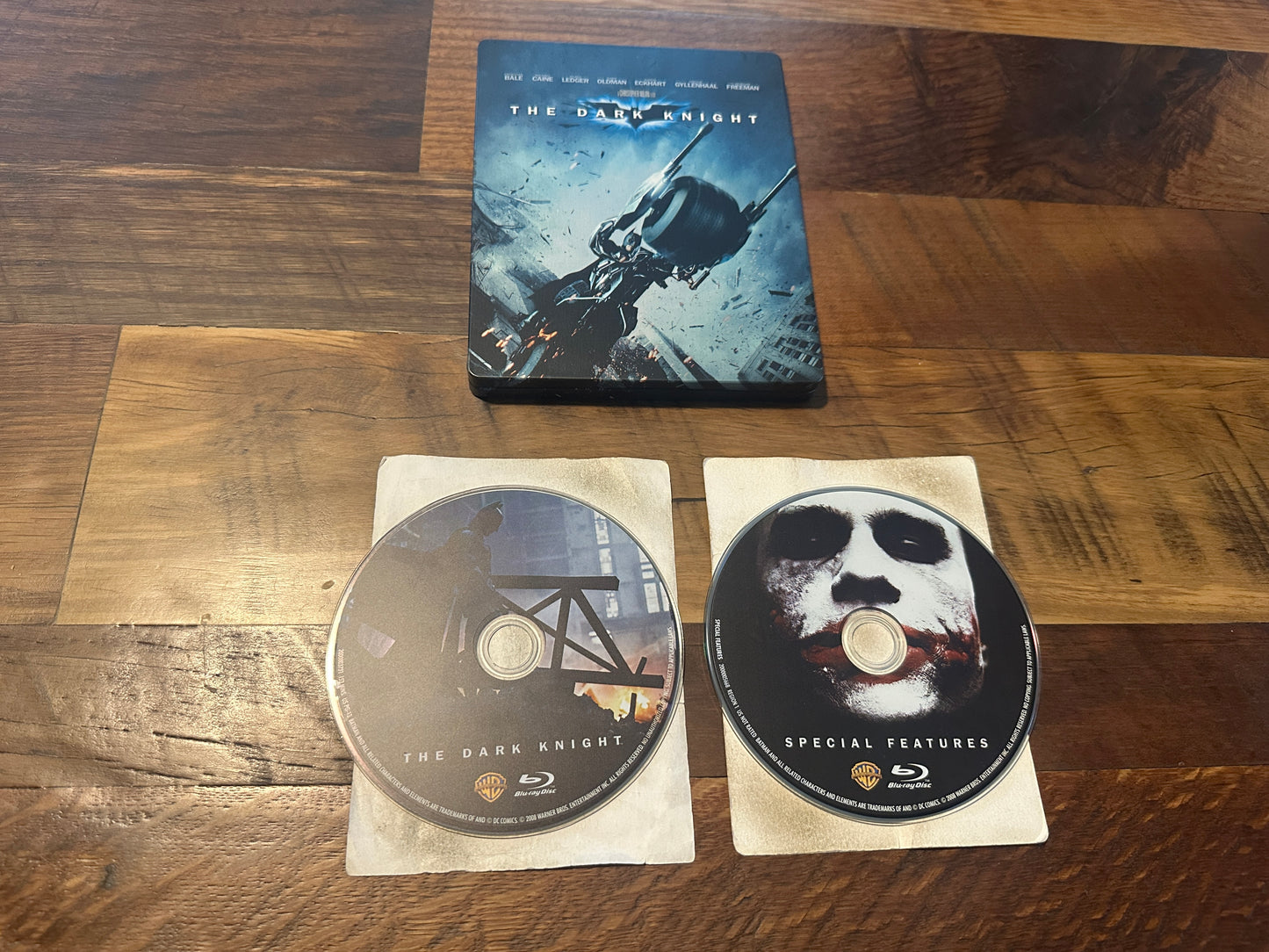 The Dark Knight (Blu ray/DVD, Steelbook, Warner Bros, No Digital)