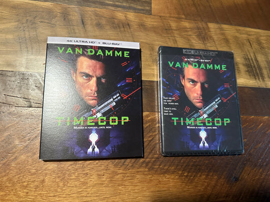 Timecop (4K Ultra HD/Blu ray, Kino Lorber, Slipcover, Van Damme, NEW)