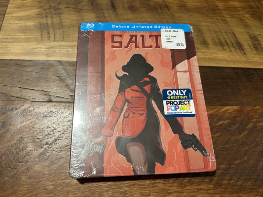 Salt Blu ray-Sony Pictures-Steelbook-Best Buy Pop Art-NEW