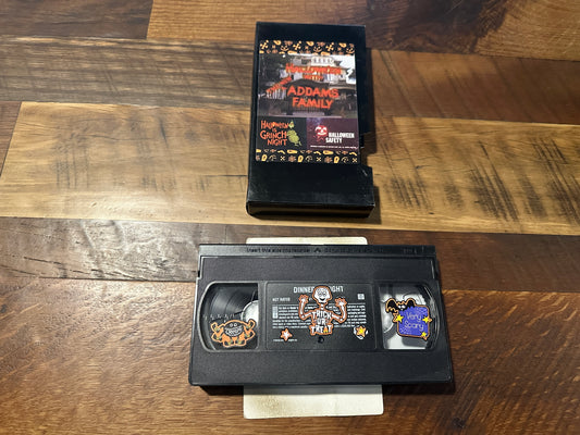 Halloween Safety Tape & Halloween With Addams Family & Halloween is Grinch Night VHS