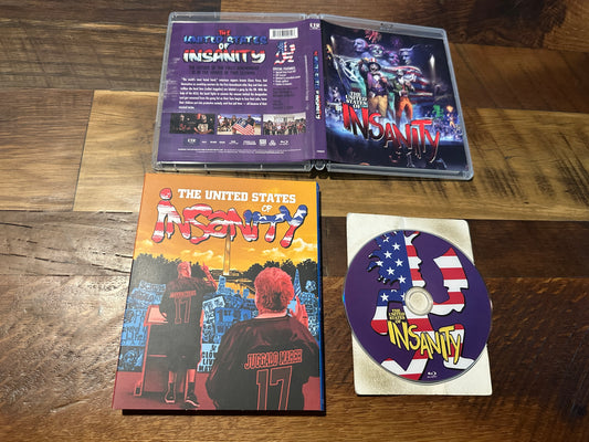 The United States Of Insanity Blu ray-Vinegar Syndrome Partner Label-Slipcover