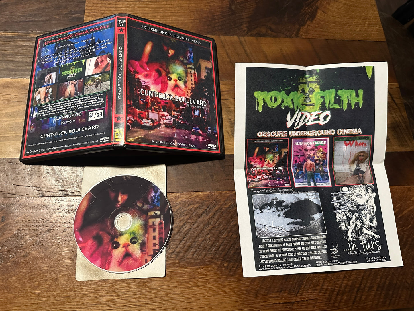 Cunt Fuck Boulevard (DVD-R, Toxic Fifth Video, ONLY 33 Made, Original Classic, Messed Up Shit)