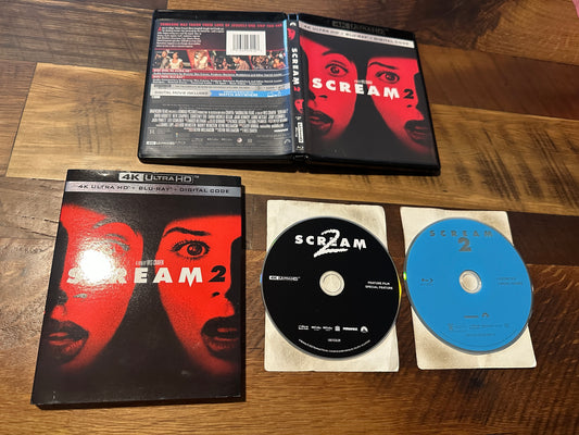 Scream 2 (4K Ultra HD/Blu ray, Paramount, Slipcover, 2 Disc, No Digital)