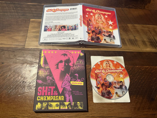Shit & Champagne Blu ray- Vinegar Syndrome - Rare Slipcover - Classic