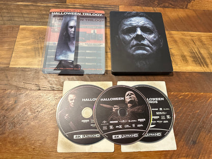 Halloween Trilogy 4K Ultra HD-3 Disc-Steelbook-Limited Ed-Slipcover-US Release