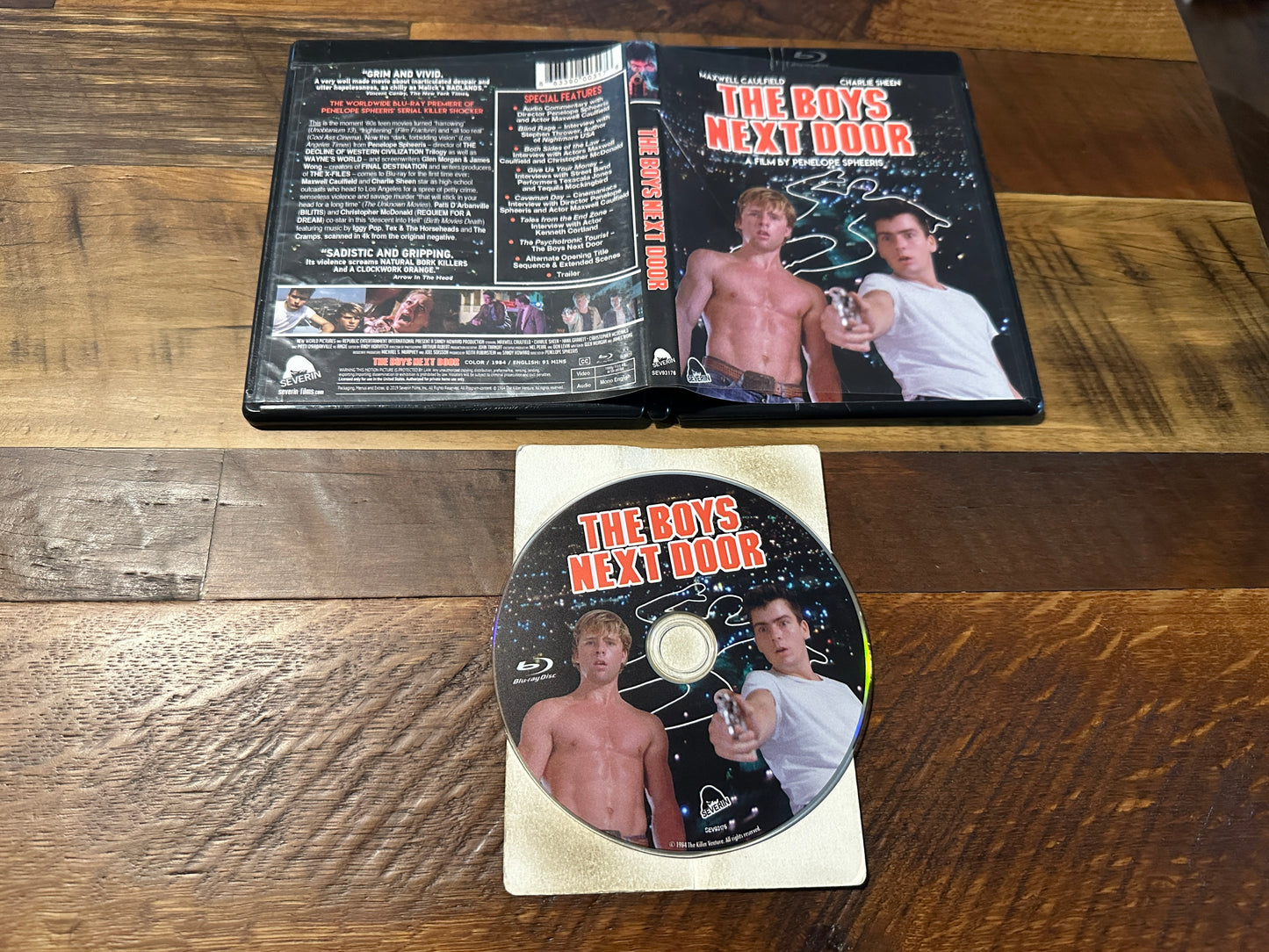 The Boys Next Door (Blu ray, Severin Films, 80’s Charlie Sheen Classic)