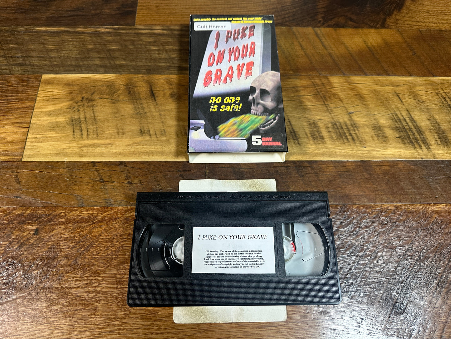 I Puke on Your Grave (VHS, Obscure Horror, Classic, Slipcase)