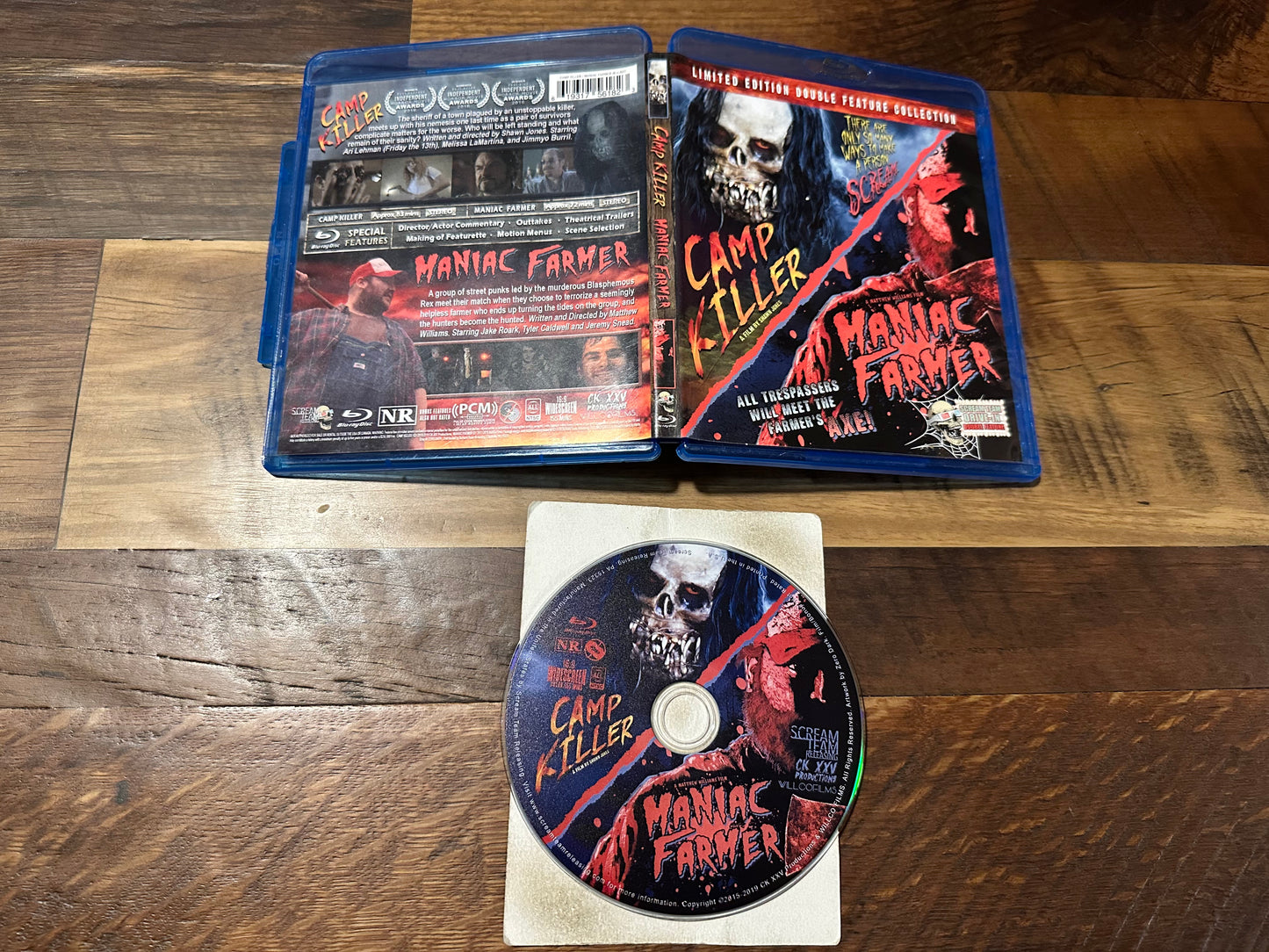 Camp Killer & Maniac Farmer Blu ray-Limited Edition Double Feature Collection