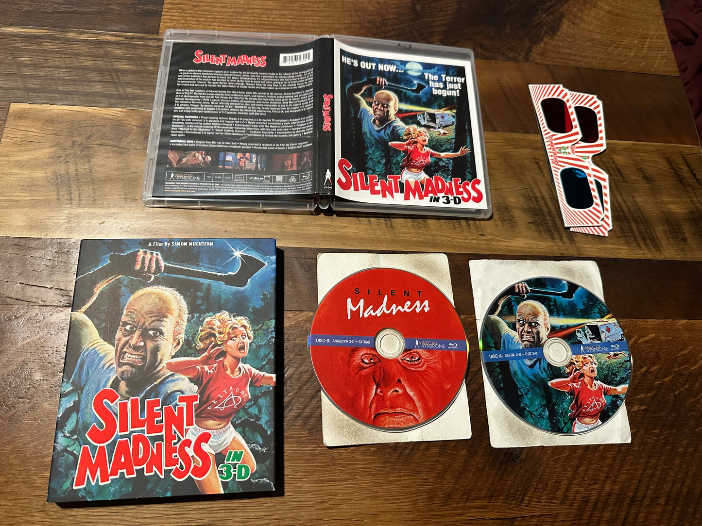 Silent Madness (Blu ray, Vinegar Syndrome, Slipcover, 70’s Horror, Glasses)