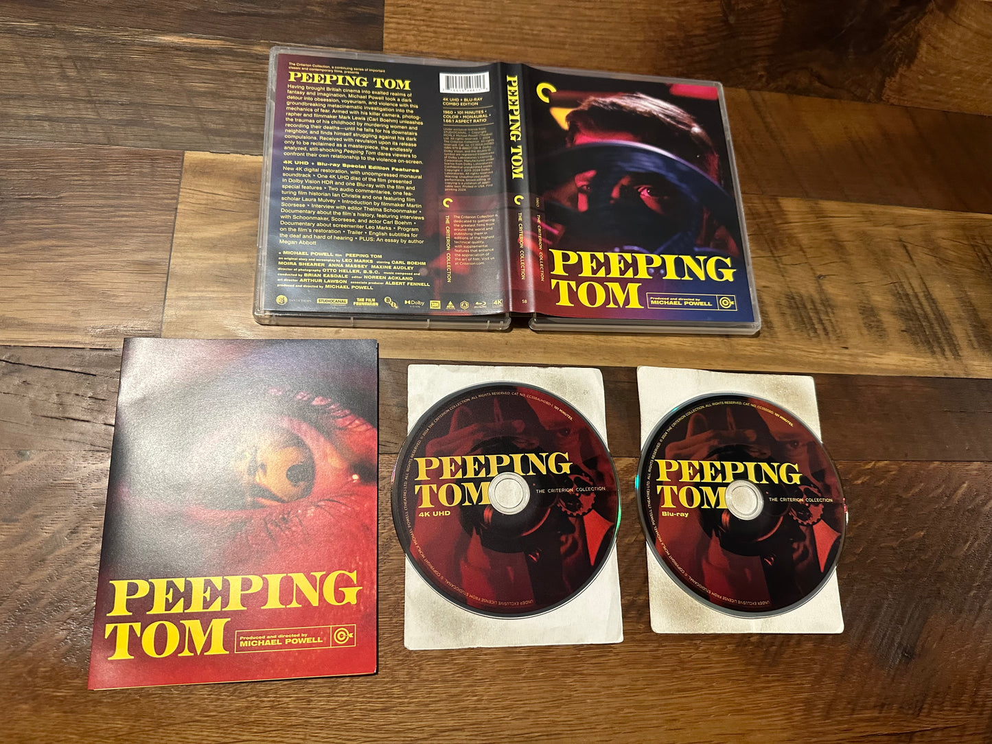 Peeping Tom 4K Ultra HD/Blu ray-Criterion Collection-2 Disc-60’s