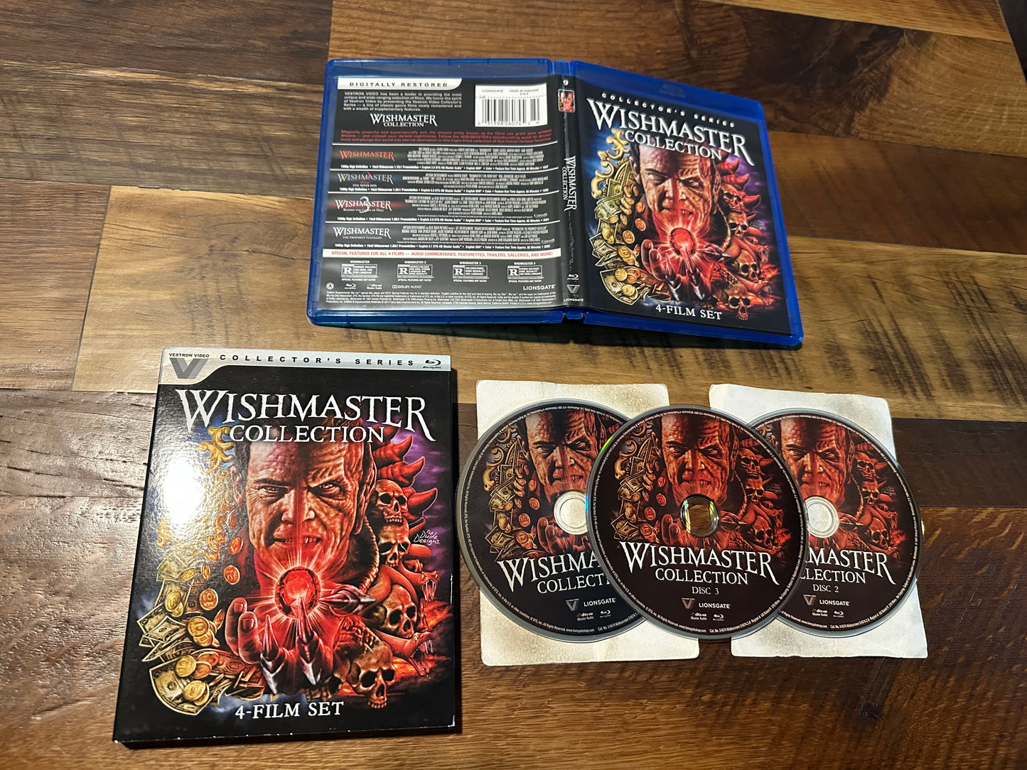 Wishmaster Collection (Blu ray, Vestron Video, Slipcover, 3 Disc)