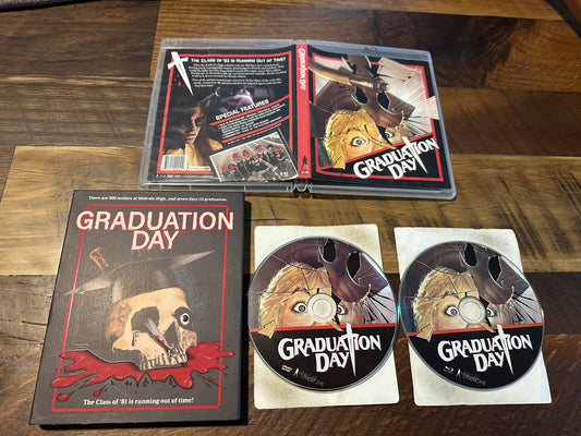 Graduation Day Blu ray-Vinegar Syndrome-Slipcover-80’s Horror-
