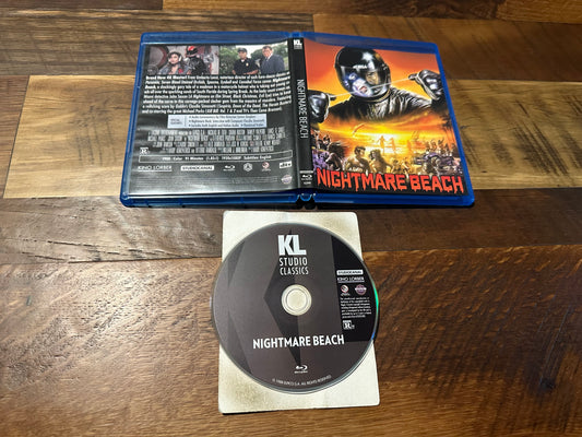 Nightmare Beach Blu ray-Kino Lorber-80’s John Saxon Classic-
