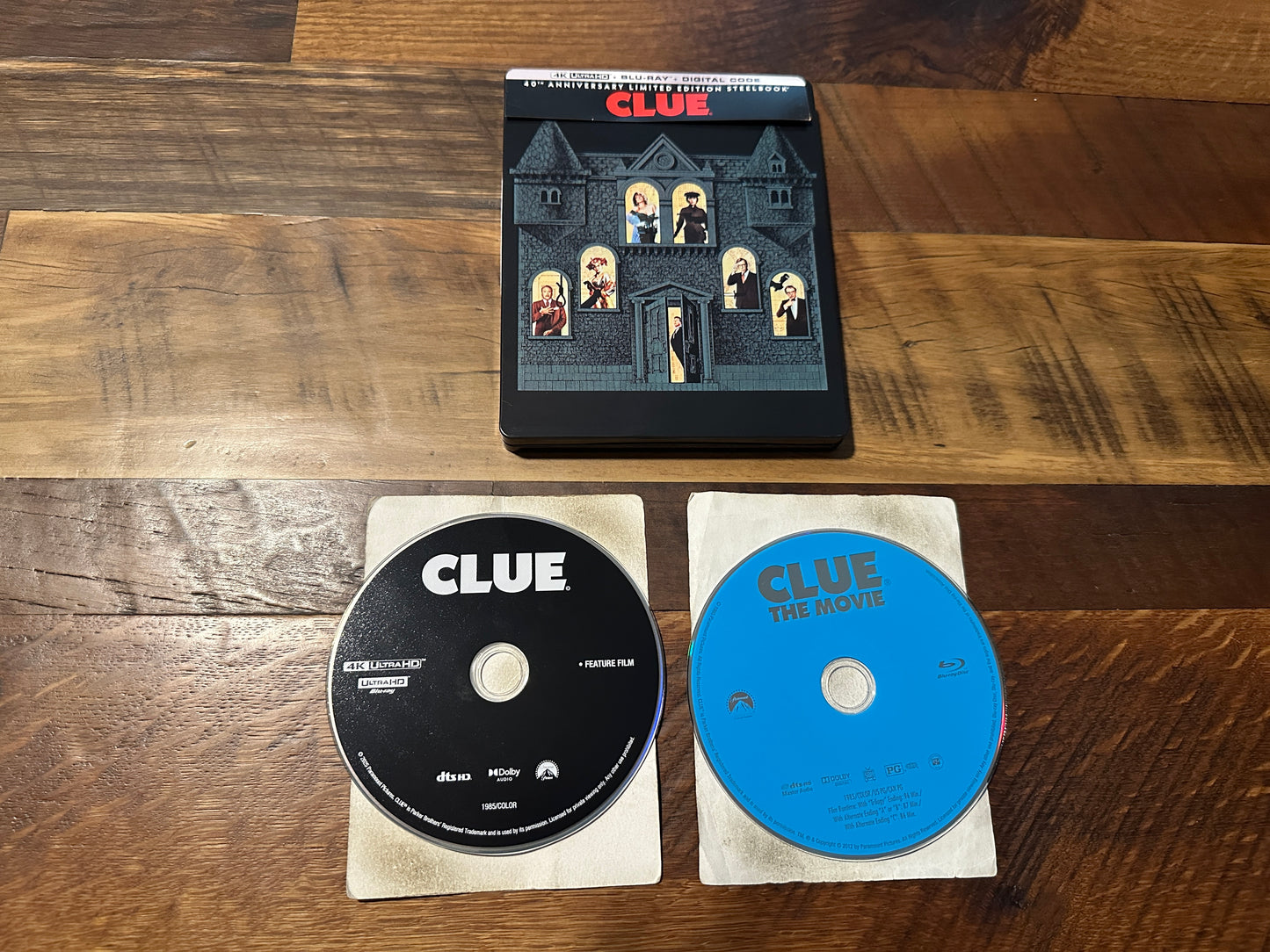 Clue (4K Steelbook, Paramount, 2 Disc, Classic, Widescreen, No Digital)