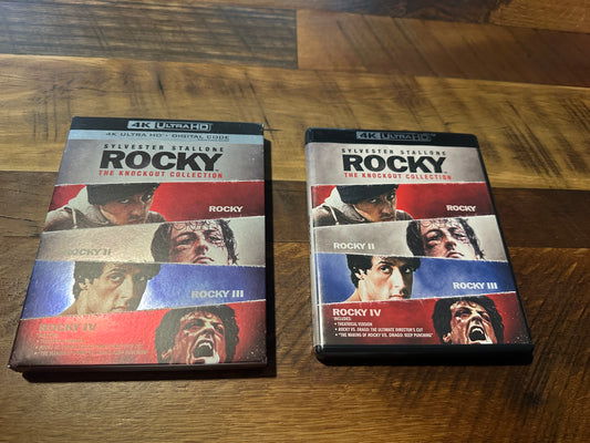 Rocky The Knockout Collection (4K Ultra HD, Part 1-4, Slipcover, No Digital)