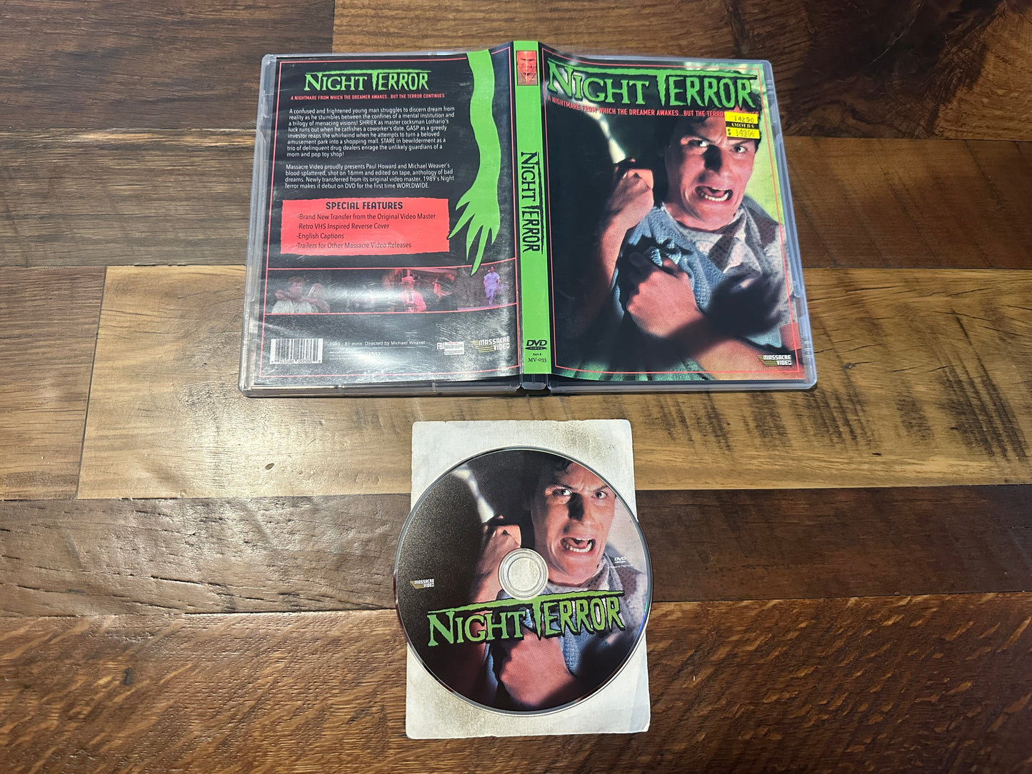 Night Terror (DVD, Massacre Video, 80’s Obscure Horror)