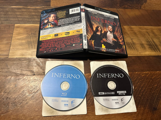 Inferno (4K Ultra HD/Blu ray, Sony, 2 Disc, Tom Hanks, No Digital)
