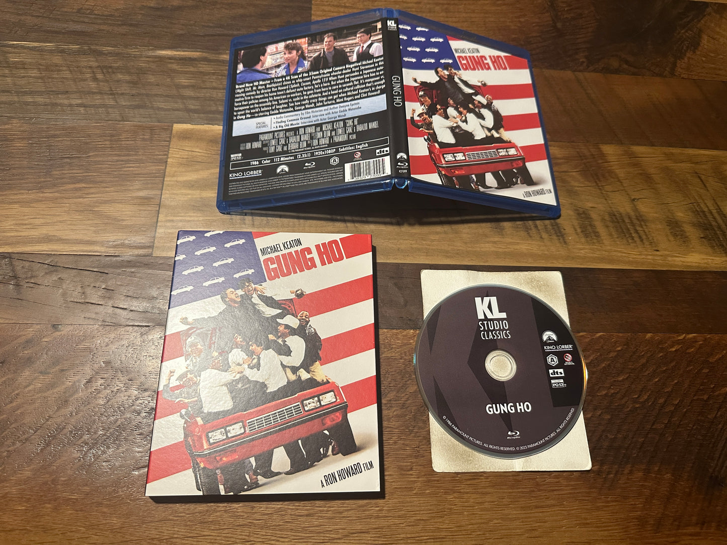 Gung Ho Blu ray-Kino Lorber-Slipcover-80’s Classic-Michael Keaton-