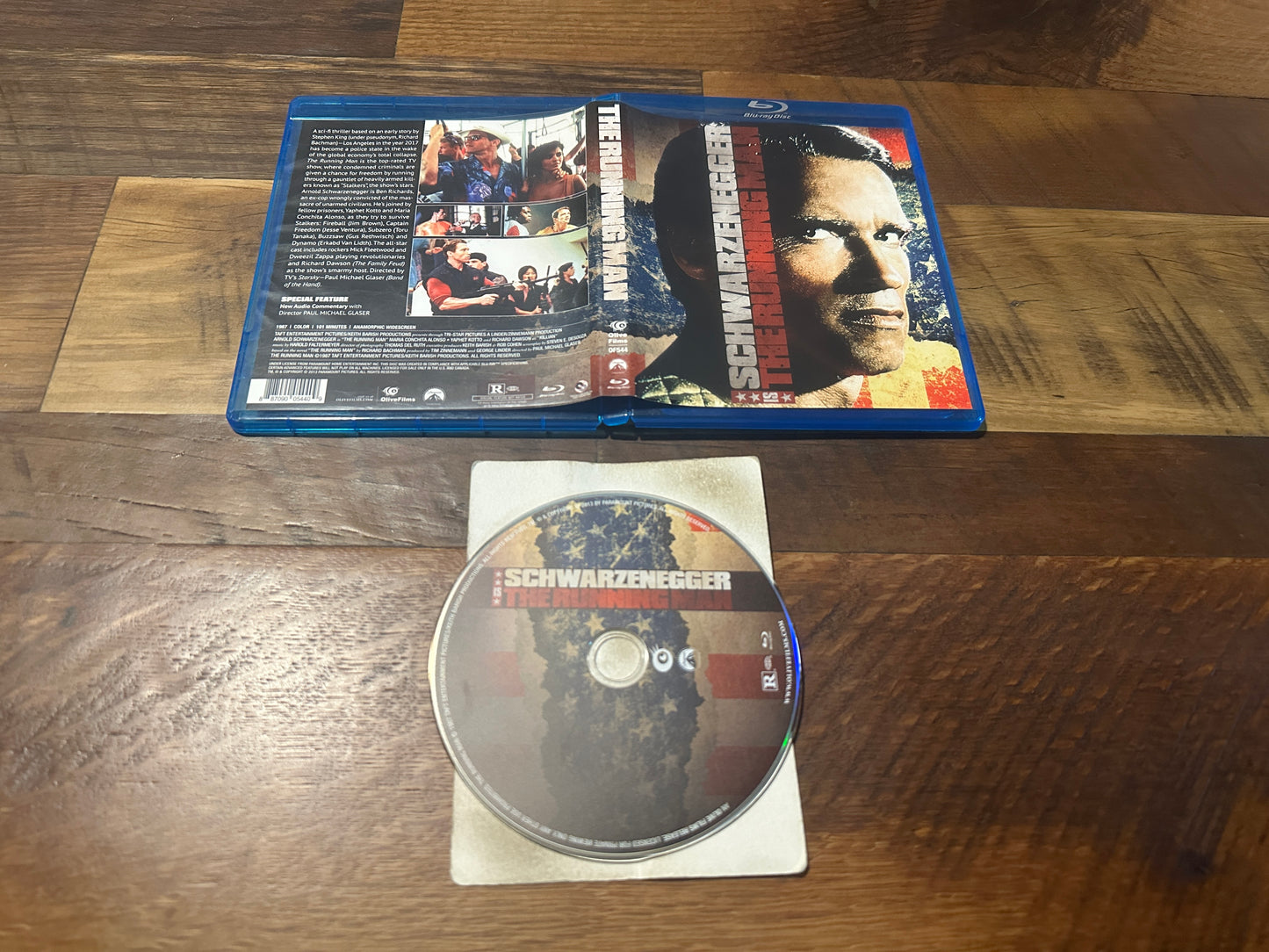 The Running Man (Blu ray, Olive Films, Schwarzenegger 80’s Classic)