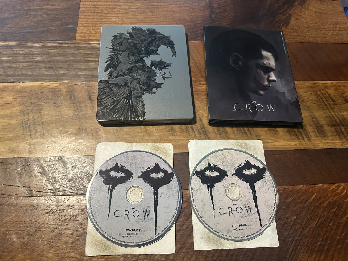 The Crow 4K (2024 Ultra HD/Blu ray, Steelbook, Slipcover, No Digital)