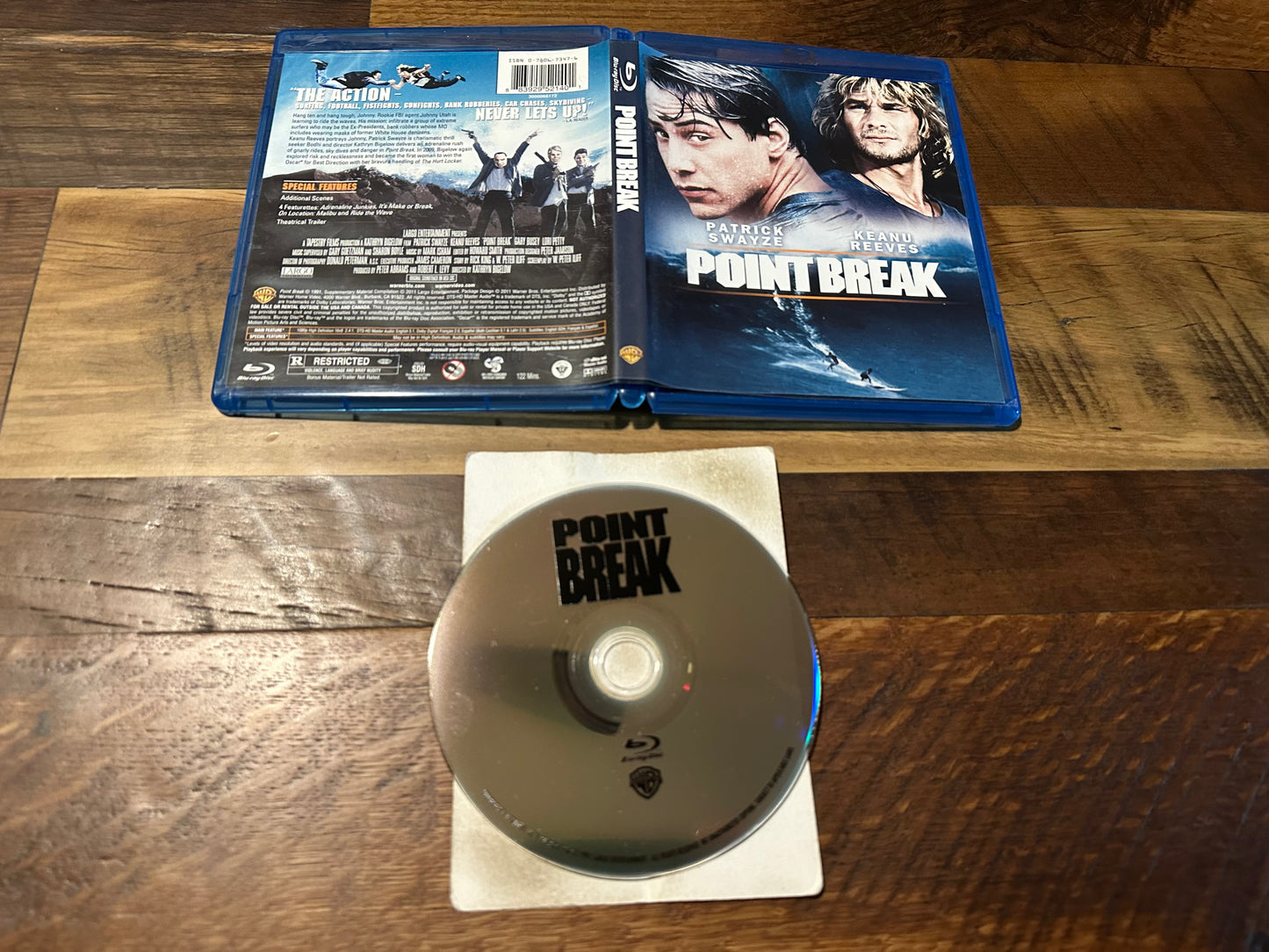 Point Break 1991 Blu ray-Warner Bros-Keanu Reeves Classic-Widescreen