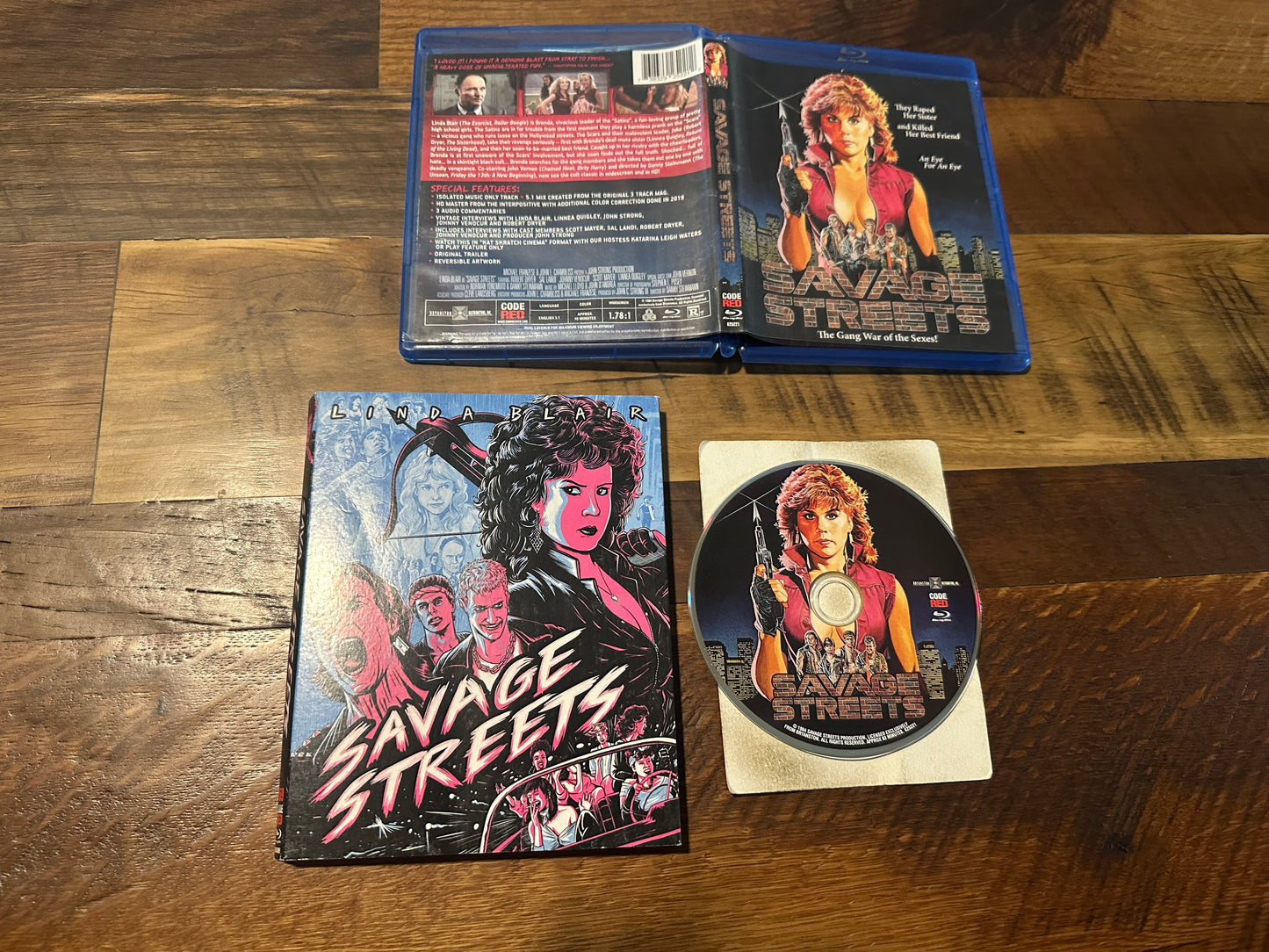 Savage Streets (Blu ray, Code Red, Linda Blair 80’s Classic, Slipcover)