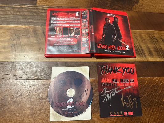 Never Hike Alone 2 Jarvis VS Jason (Blu ray, X2 Signed Card, 1000 Made, New)