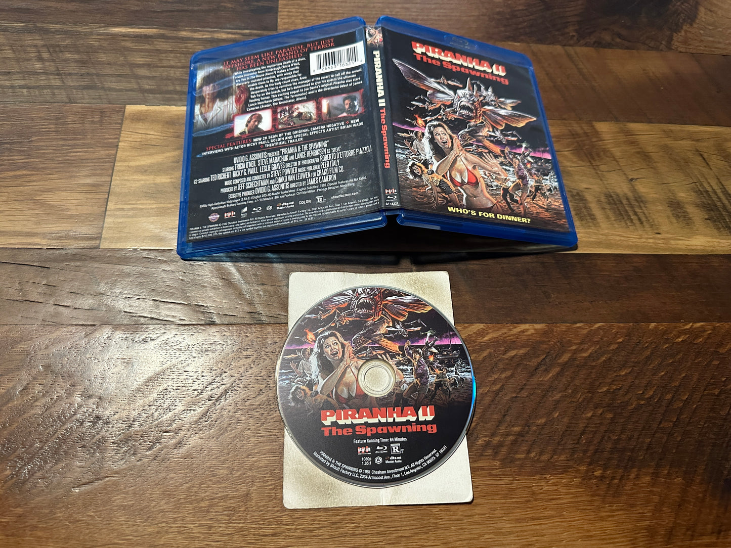 Piranha II The Spawning (Blu ray, Scream Factory, Scream Factory, 80’s Horror)