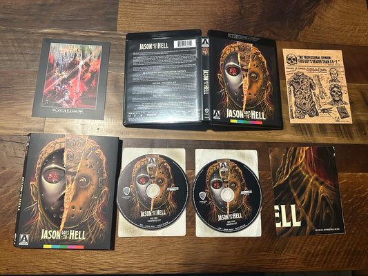 Jason Goes To Hell 4K Ultra HD-Arrow Video-Slipcover-Booklet & Poster-