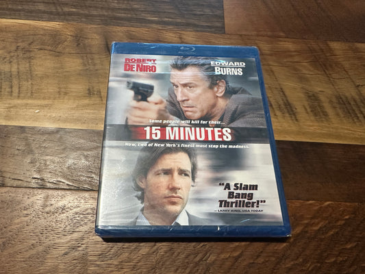 15 Minutes Blu ray-Warner Bros-2001 Robert De Niro Classic-NEW