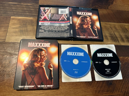 Maxxxine 4K Ultra HD/Blu ray-Lionsgate-Slipcover-2 Disc-No Digital