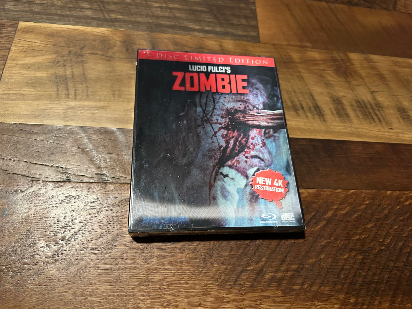 Zombie Blu ray/CD-Blue Underground-Eye Splinter Lenticular Slip-NEW-