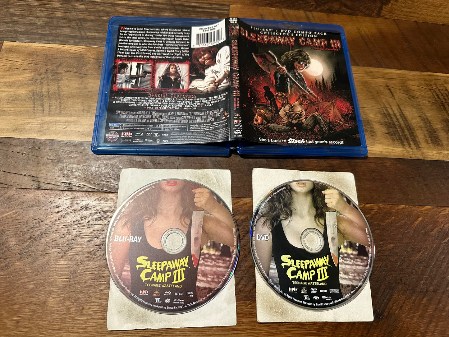 Sleepaway Camp III (3) Blu ray/DVD-Scream Factory-Collector’s Ed-OOP