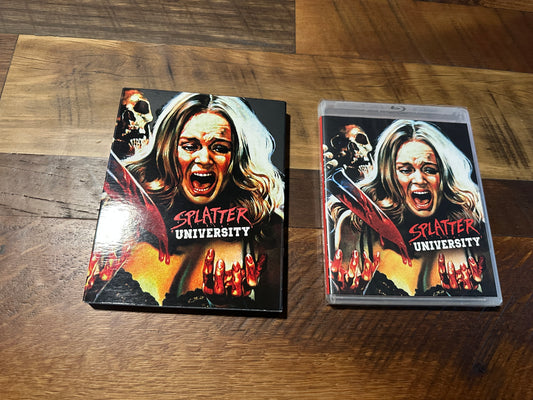 Splatter University (Blu ray, Vinegar Syndrome, 80’s Horror, Slipcover, NEW)