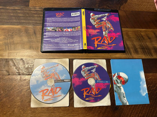 Rad (4K Ultra HD/Blu ray, Vinegar Syndrome, 80’s Classic, Poster, 2 Disc)