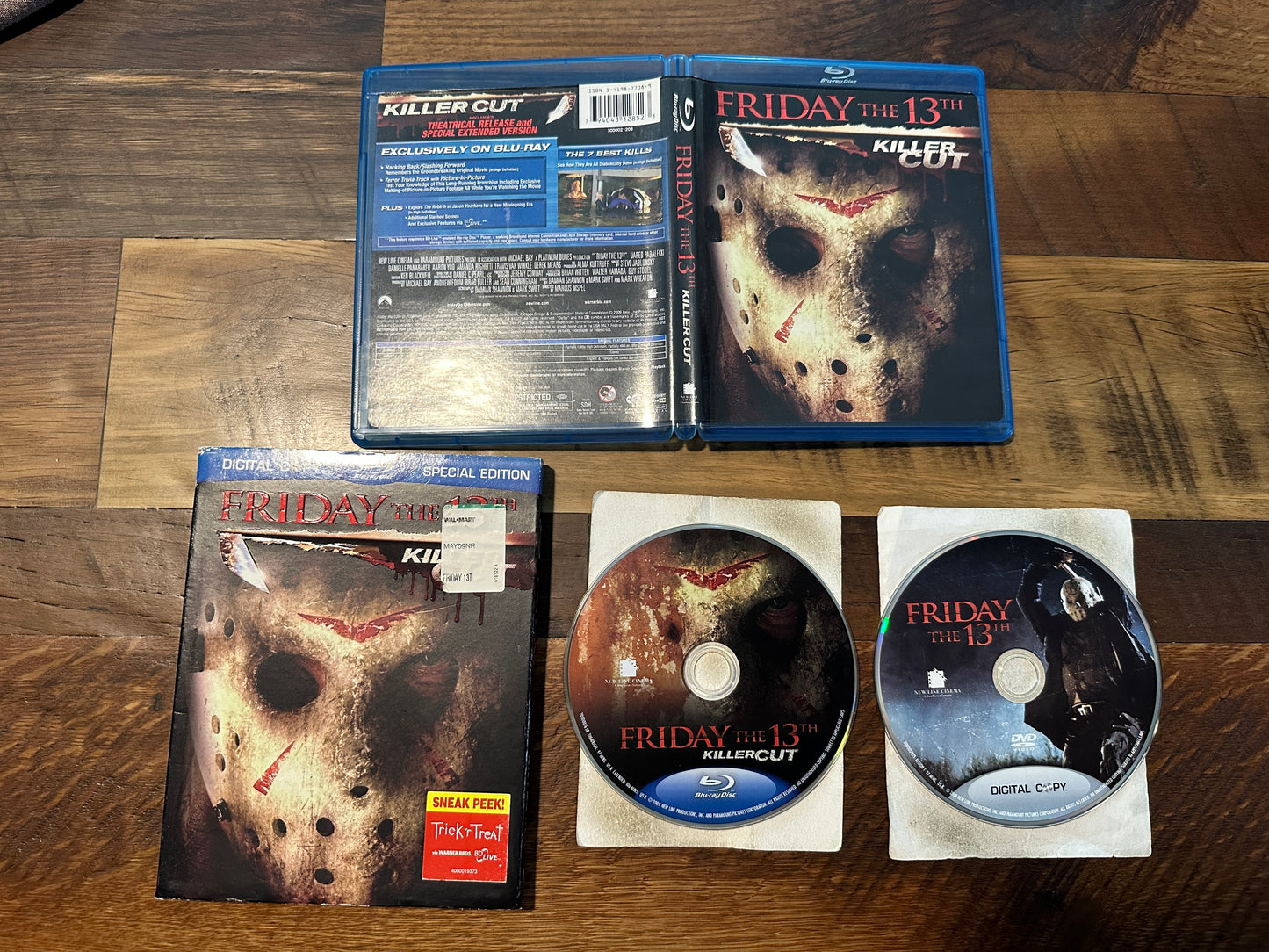 Friday the 13th Killer Cut (Blu ray, New Line Cinema, Rare Slipcover, No Digital)