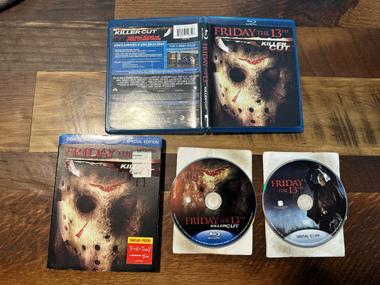 Friday the 13th Killer Cut (Blu ray, New Line Cinema, Rare Slipcover, No Digital)