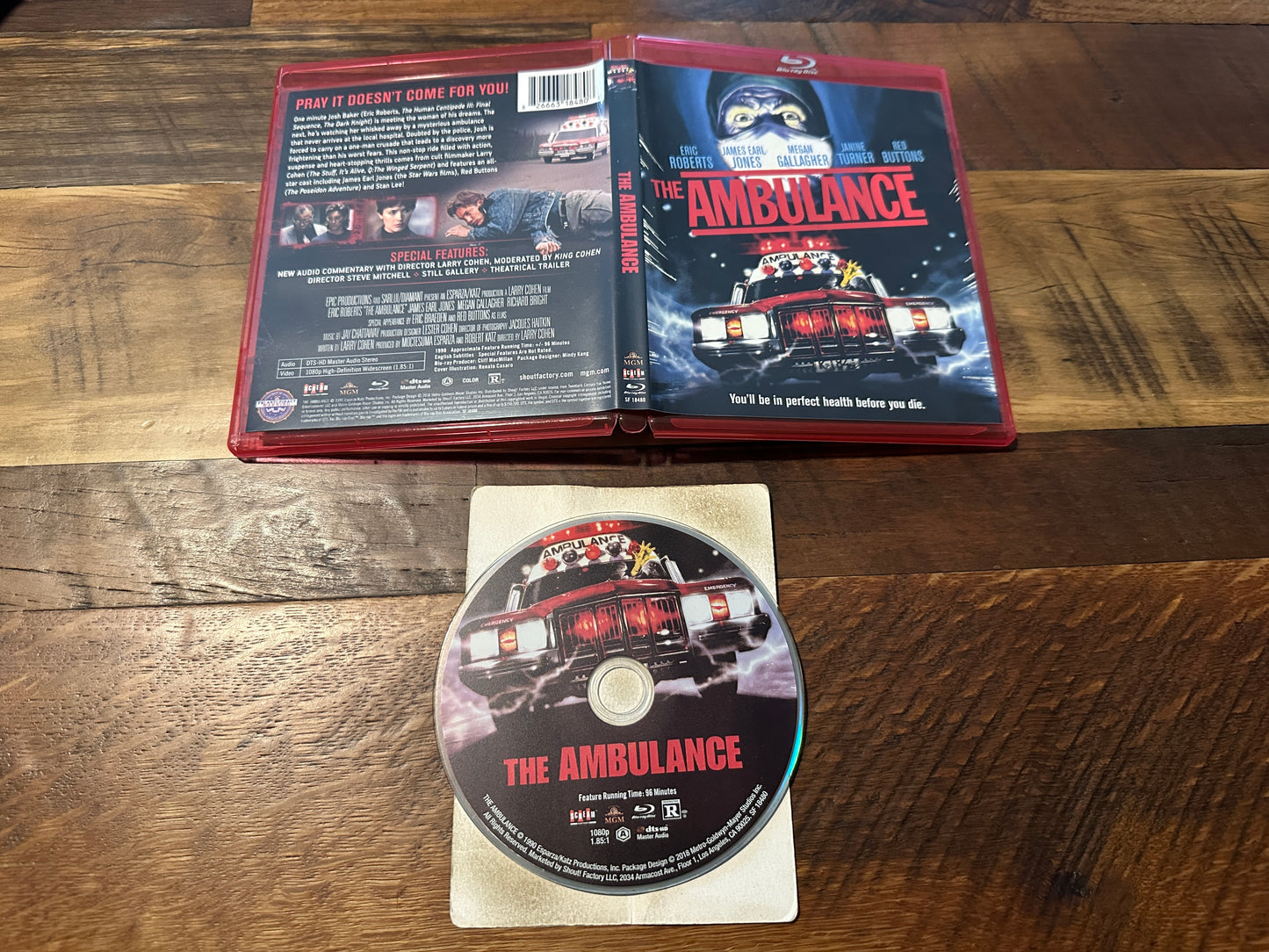 The Ambulance (Blu ray, Scream Factory, 90's Horror Classic, Widescreen)